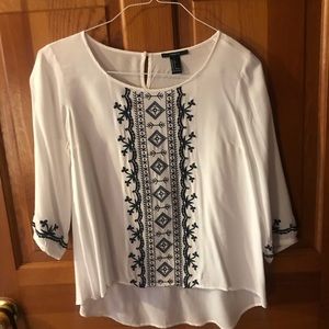White embroidered tunic